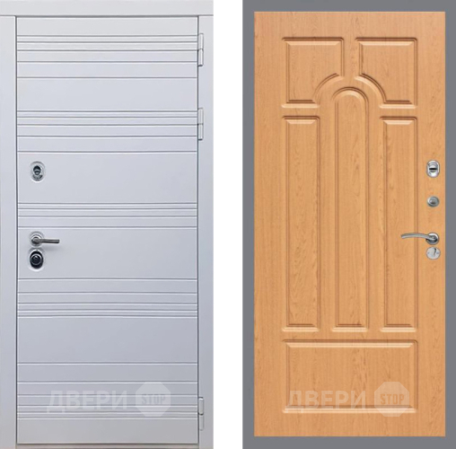 Входная металлическая Дверь Рекс (REX) 14 Силк Сноу FL-58 Дуб в Пушкино