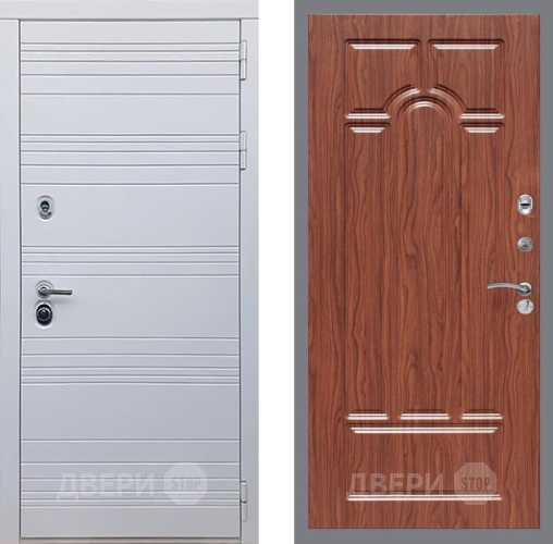 Входная металлическая Дверь Рекс (REX) 14 Силк Сноу FL-58 орех тисненый в Пушкино