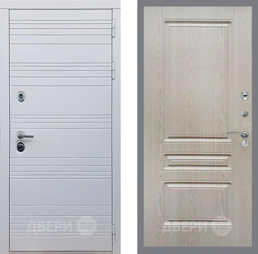 Входная металлическая Дверь Рекс (REX) 14 Силк Сноу FL-243 Беленый дуб в Пушкино