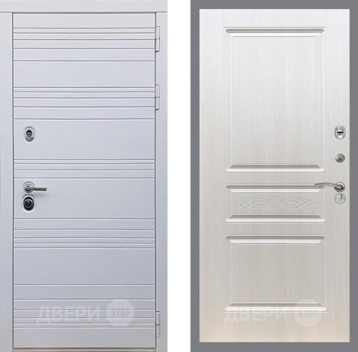 Входная металлическая Дверь Рекс (REX) 14 Силк Сноу FL-243 Лиственница беж в Пушкино