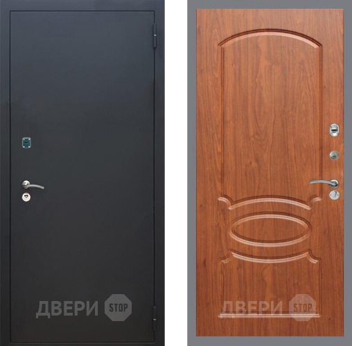 Входная металлическая Дверь Рекс (REX) 1A Черный Муар FL-128 Морёная берёза в Пушкино