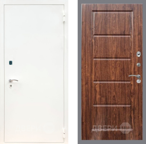 Дверь Рекс (REX) 1А Белая шагрень FL-39 орех тисненый в Пушкино