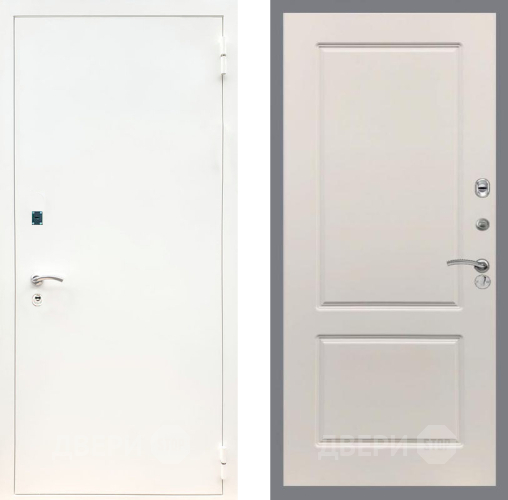 Входная металлическая Дверь Рекс (REX) 1А Белая шагрень FL-117 Шампань в Пушкино