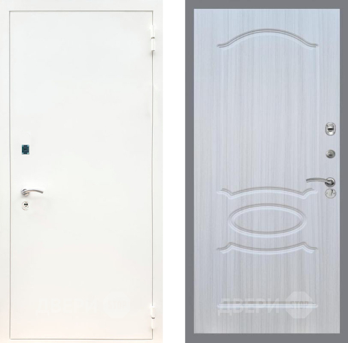 Входная металлическая Дверь Рекс (REX) 1А Белая шагрень FL-128 Сандал белый в Пушкино