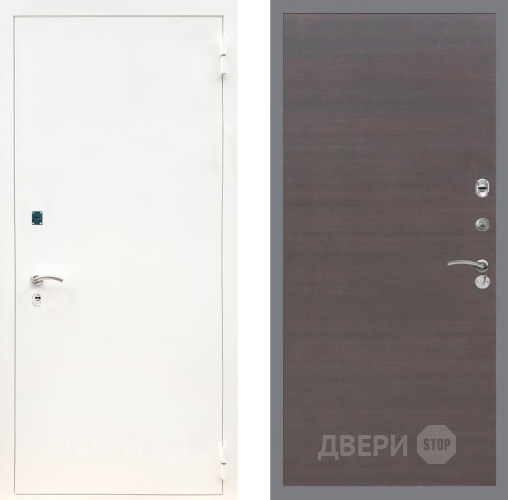 Входная металлическая Дверь Рекс (REX) 1А Белая шагрень GL венге поперечный в Пушкино