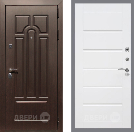 Входная металлическая Дверь Рекс (REX) Эврика Сити Белый ясень в Пушкино