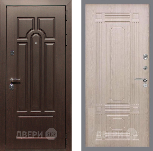 Входная металлическая Дверь Рекс (REX) Эврика FL-2 Беленый дуб в Пушкино