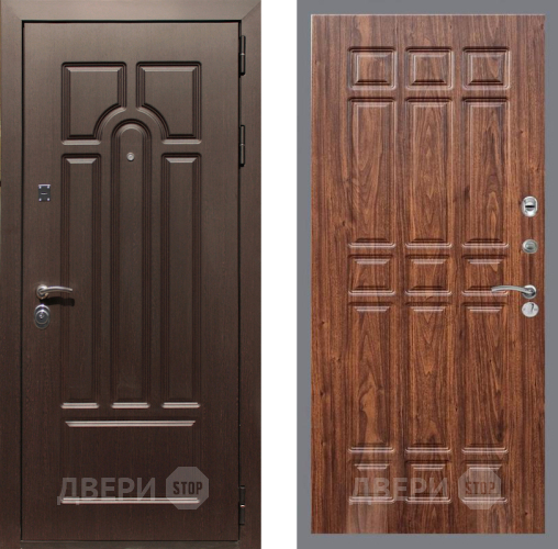 Дверь Рекс (REX) Эврика FL-33 орех тисненый в Пушкино