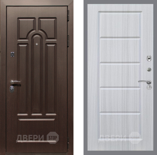 Входная металлическая Дверь Рекс (REX) Эврика FL-39 Сандал белый в Пушкино