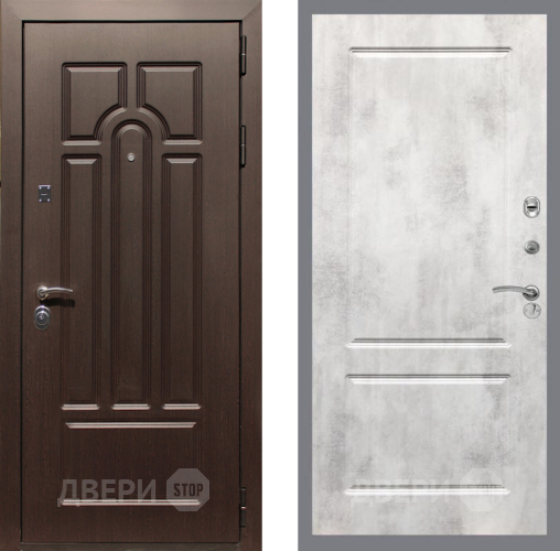 Входная металлическая Дверь Рекс (REX) Эврика FL-117 Бетон светлый в Пушкино