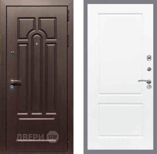 Входная металлическая Дверь Рекс (REX) Эврика FL-117 Силк Сноу в Пушкино