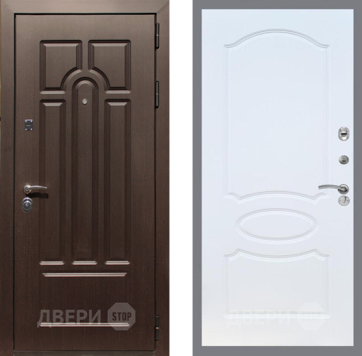 Входная металлическая Дверь Рекс (REX) Эврика FL-128 Белый ясень в Пушкино