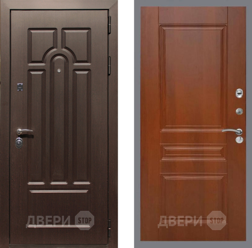 Входная металлическая Дверь Рекс (REX) Эврика FL-243 Итальянский орех в Пушкино