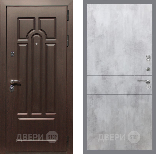 Входная металлическая Дверь Рекс (REX) Эврика FL-290 Бетон светлый в Пушкино