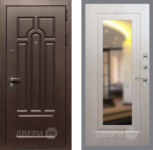 Входная металлическая Дверь Рекс (REX) Эврика FLZ-120 Беленый дуб в Пушкино