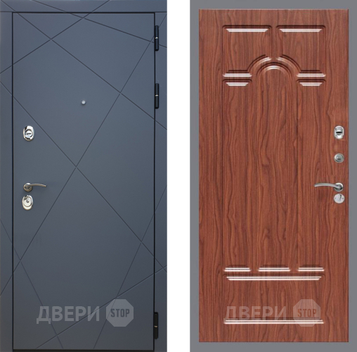 Входная металлическая Дверь Рекс (REX) 13 Силк Титан FL-58 орех тисненый в Пушкино