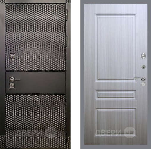 Входная металлическая Дверь Рекс (REX) 15 Черный Кварц FL-243 Сандал белый в Пушкино