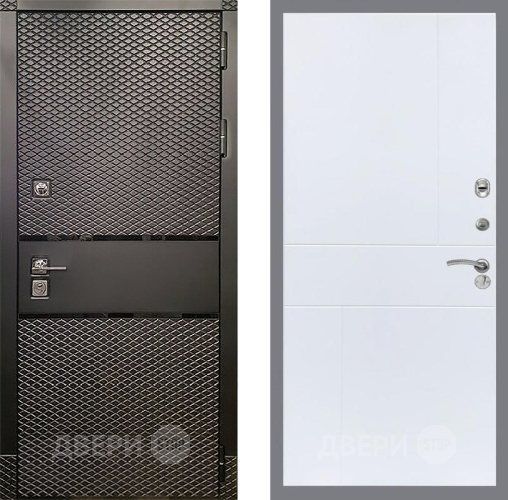 Входная металлическая Дверь Рекс (REX) 15 Черный Кварц FL-290 Силк Сноу в Пушкино