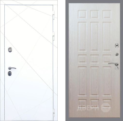 Входная металлическая Дверь Рекс (REX) 13 Силк Сноу FL-33 Беленый дуб в Пушкино