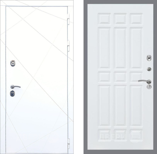 Входная металлическая Дверь Рекс (REX) 13 Силк Сноу FL-33 Силк Сноу в Пушкино