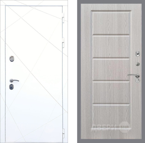 Входная металлическая Дверь Рекс (REX) 13 Силк Сноу FL-39 Беленый дуб в Пушкино