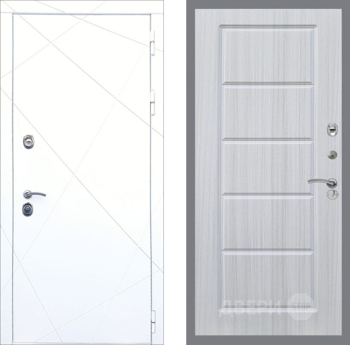 Входная металлическая Дверь Рекс (REX) 13 Силк Сноу FL-39 Сандал белый в Пушкино