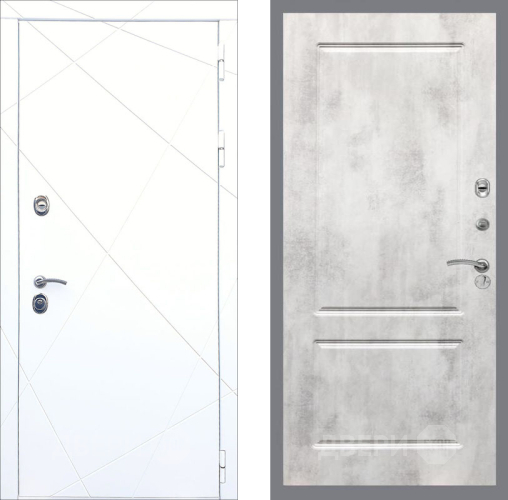 Входная металлическая Дверь Рекс (REX) 13 Силк Сноу FL-117 Бетон светлый в Пушкино