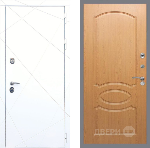 Входная металлическая Дверь Рекс (REX) 13 Силк Сноу FL-128 Дуб в Пушкино