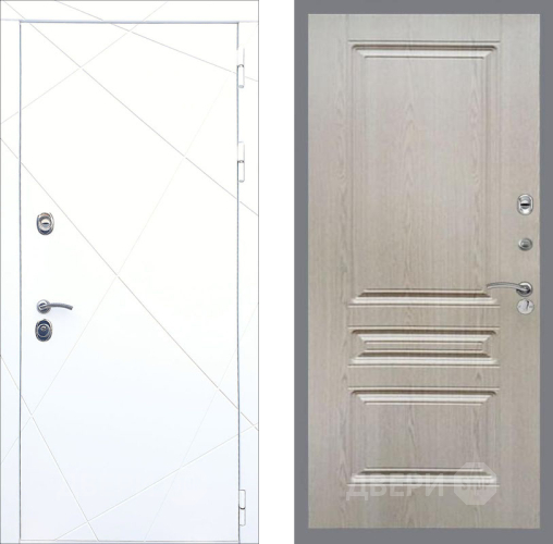 Входная металлическая Дверь Рекс (REX) 13 Силк Сноу FL-243 Беленый дуб в Пушкино