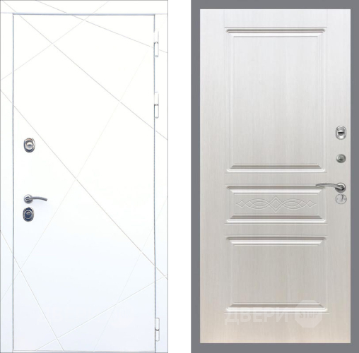 Входная металлическая Дверь Рекс (REX) 13 Силк Сноу FL-243 Лиственница беж в Пушкино