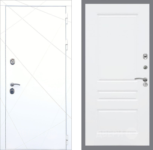 Входная металлическая Дверь Рекс (REX) 13 Силк Сноу FL-243 Силк Сноу в Пушкино