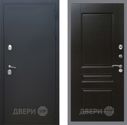 Входная металлическая Дверь Рекс (REX) 5 Черный Муар FL-243 Венге в Пушкино