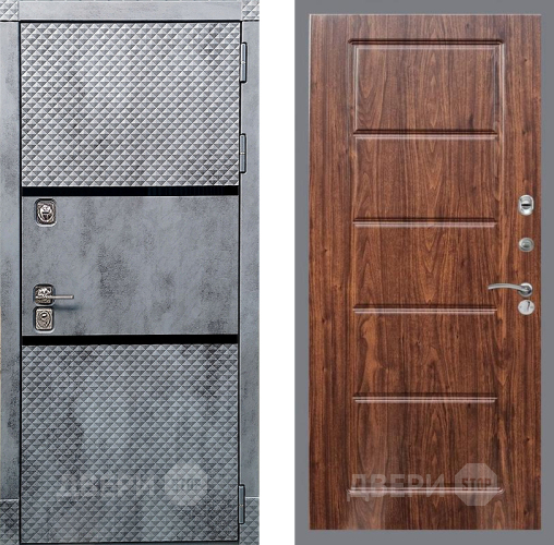 Дверь Рекс (REX) 15 Бетон Темный FL-39 орех тисненый в Пушкино