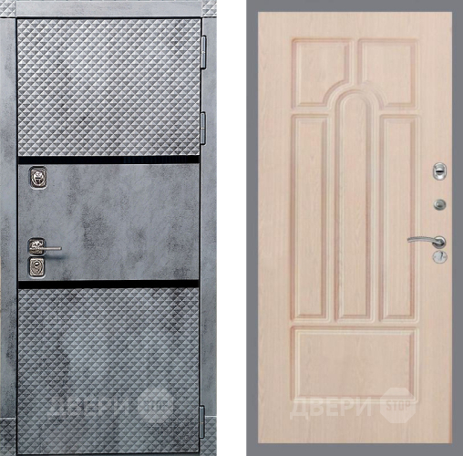 Входная металлическая Дверь Рекс (REX) 15 Бетон Темный FL-58 Беленый дуб в Пушкино