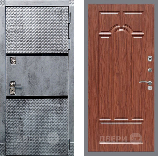 Входная металлическая Дверь Рекс (REX) 15 Бетон Темный FL-58 орех тисненый в Пушкино