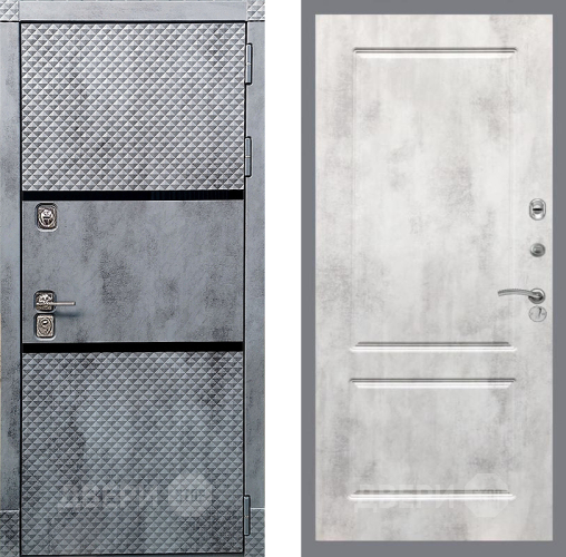 Входная металлическая Дверь Рекс (REX) 15 Бетон Темный FL-117 Бетон светлый в Пушкино