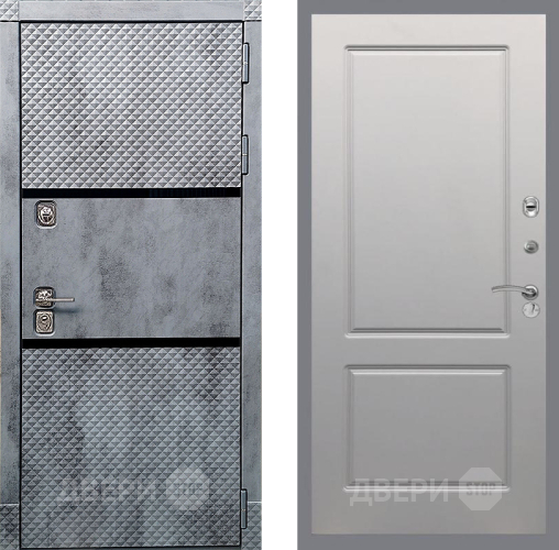 Входная металлическая Дверь Рекс (REX) 15 Бетон Темный FL-117 Грей софт в Пушкино
