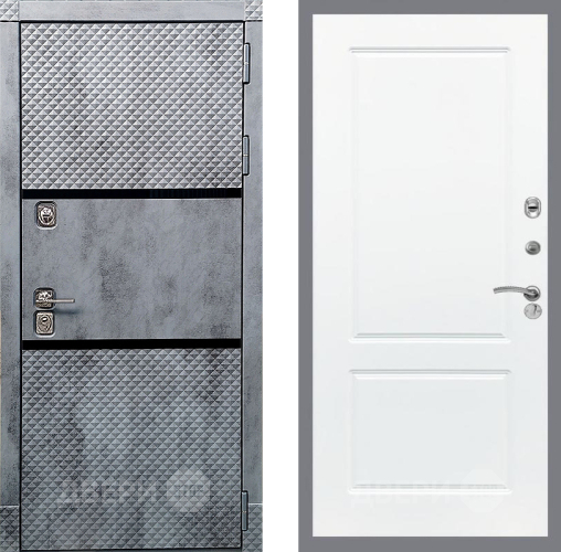 Входная металлическая Дверь Рекс (REX) 15 Бетон Темный FL-117 Силк Сноу в Пушкино