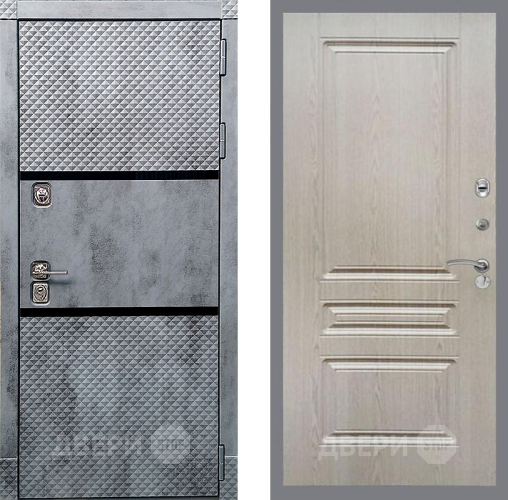 Дверь Рекс (REX) 15 Бетон Темный FL-243 Беленый дуб в Пушкино