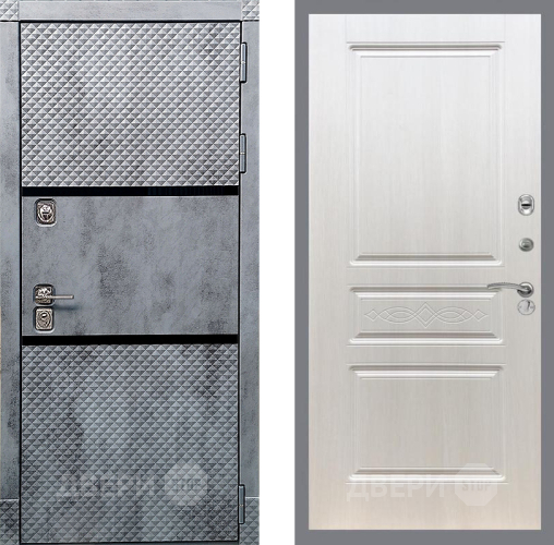 Входная металлическая Дверь Рекс (REX) 15 Бетон Темный FL-243 Лиственница беж в Пушкино