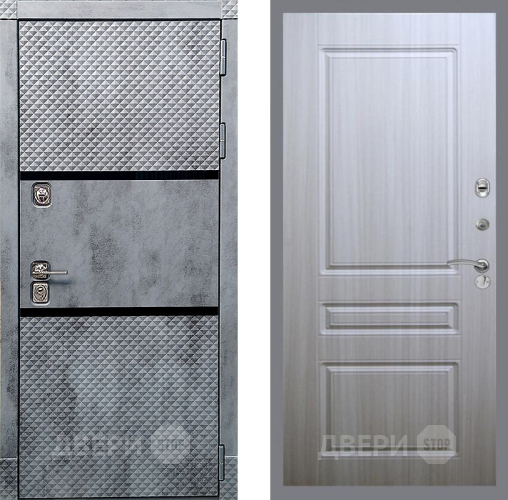 Входная металлическая Дверь Рекс (REX) 15 Бетон Темный FL-243 Сандал белый в Пушкино