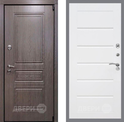 Входная металлическая Дверь Рекс (REX) Премиум-S Сити Белый ясень в Пушкино