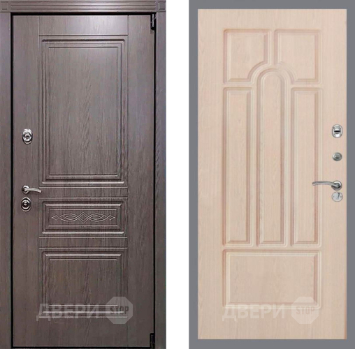 Входная металлическая Дверь Рекс (REX) Премиум-S FL-58 Беленый дуб в Пушкино