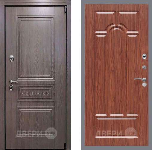 Входная металлическая Дверь Рекс (REX) Премиум-S FL-58 орех тисненый в Пушкино