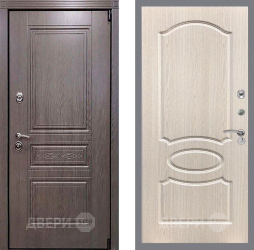 Входная металлическая Дверь Рекс (REX) Премиум-S FL-128 Беленый дуб в Пушкино