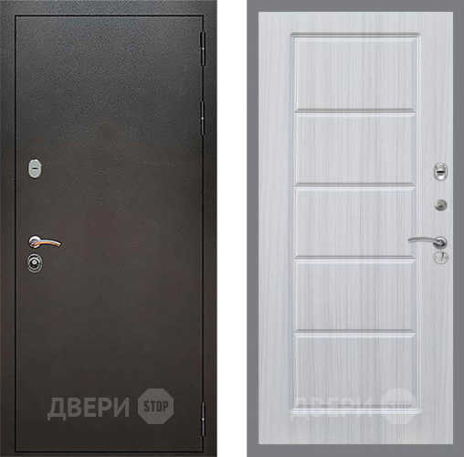 Входная металлическая Дверь Рекс (REX) 5 Серебро Антик FL-39 Сандал белый в Пушкино