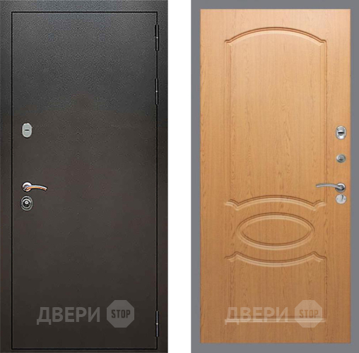 Входная металлическая Дверь Рекс (REX) 5 Серебро Антик FL-128 Дуб в Пушкино