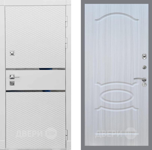 Входная металлическая Дверь Рекс (REX) 15 Силк Сноу FL-128 Сандал белый в Пушкино