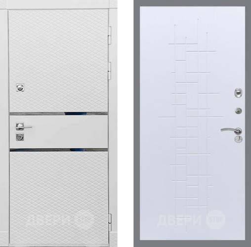 Входная металлическая Дверь Рекс (REX) 15 Силк Сноу FL-289 Белый ясень в Пушкино