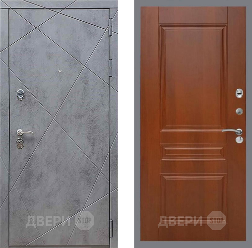 Входная металлическая Дверь Рекс (REX) 13 Бетон Темный FL-243 Итальянский орех в Пушкино